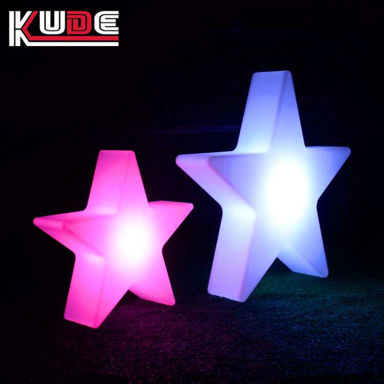 厂家直供可遥控充电LED发光星星 七彩灯饰酒吧圣诞装饰灯具跨境