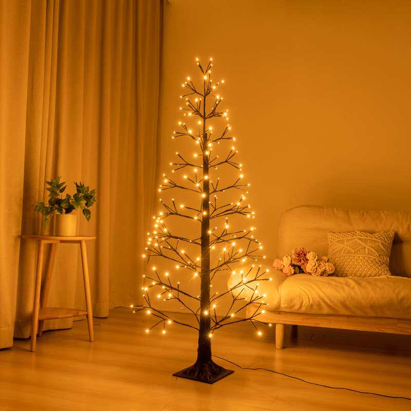 LED仿真圣诞树灯温馨暖色房间简约氛围灯圣诞节装饰卧室布置节日
