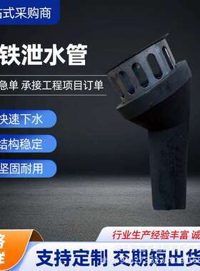 厂家供应排水管桥梁顶铸铁泄水管110x215x350斜头30度泄水管