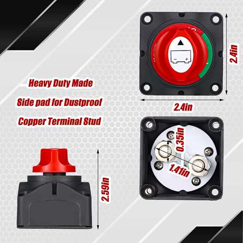 Datanly Battery Switch 12V-48V Waterproof Battery Power Cut