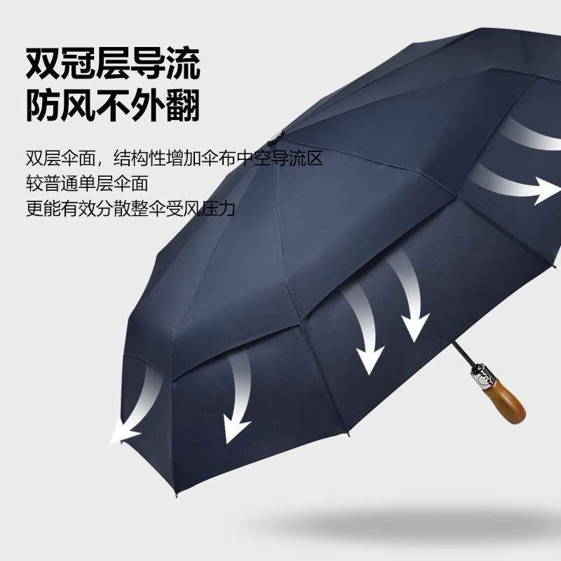 十骨全自动高档皮套蓝色商务折叠