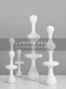 简约现代白色创意树脂纳米摆件z 售楼处样板间书房客厅桌面装饰品