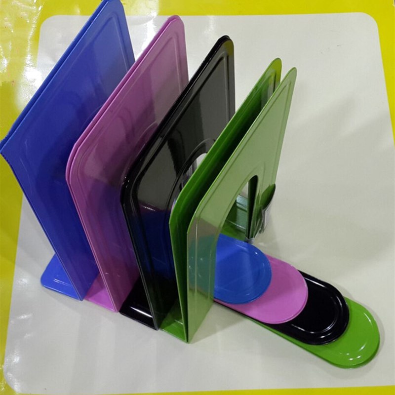 包邮办公中号书立m彩色金属书架学生书夹书靠书挡创意挡板文具