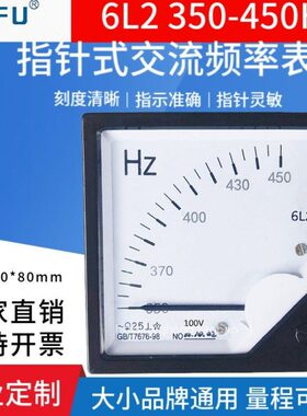 6L2 350-400-450HZ指针式交流频率表赫磁表周波表100V220V380V