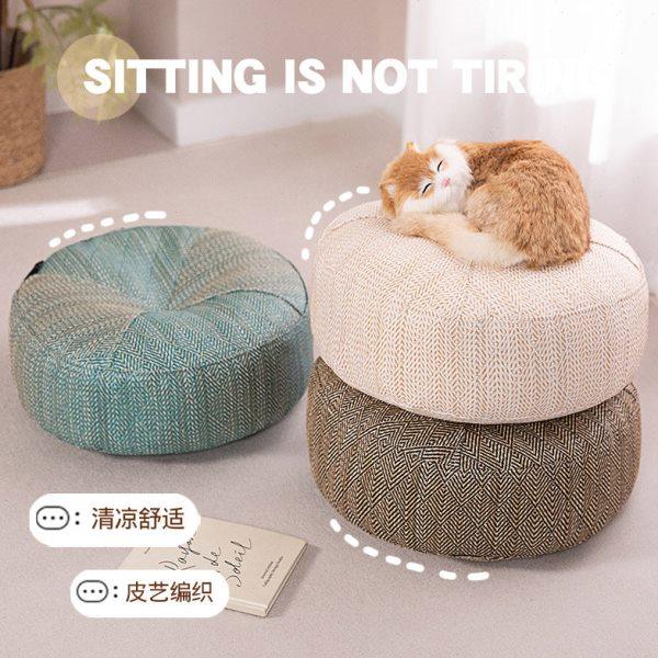 现皮艺编织蒲团坐垫家用榻榻米飘窗地垫懒人居家地板凳欧式软装,居家布艺,蒲团,淘宝优惠券,粉丝福利购,淘宝优惠卷