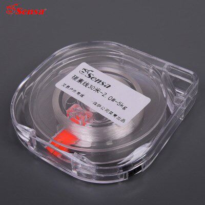 森萨30米简装碳素线1.0-4.0号矶钓淡水碳线拉力大耐磨钓鱼线渔线