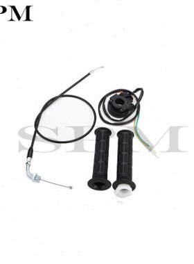 Motorcycle Hand Grips Throttle Cable Kill Switch Set For 49c