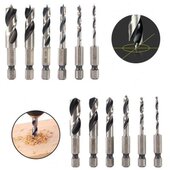 六角不锈钢钻头强力柄角铁型 1超短钻短 三尖 4定位麻花钻头一体式