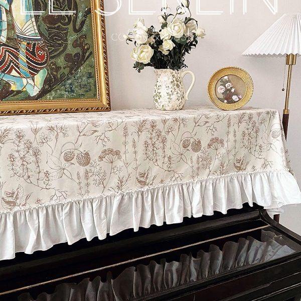 钢琴罩全罩北欧半罩通用法式盖布清新公主防尘电钢琴巾套现代简约,居家布艺,钢琴罩,淘宝优惠券,粉丝福利购,淘宝优惠卷