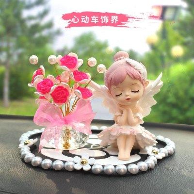 汽车摆件芭蕾女孩防滑垫车载摆件水晶玫瑰花网红可爱汽车内饰装饰,汽车用品/电子/清洗/改装,摆件,淘宝优惠券,粉丝福利购,淘宝优惠卷
