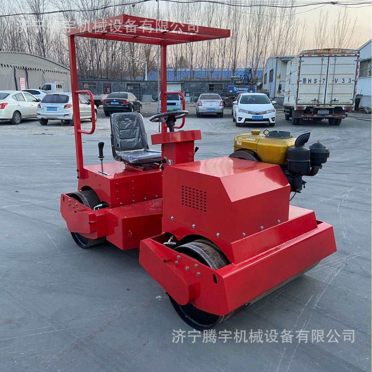 座驾式双钢轮柴油振动压路机2吨砂石地面压实机双钢轮4吨压道机