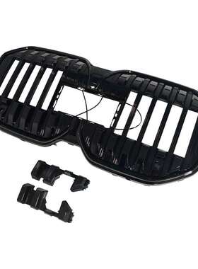 适用23-25款款7系G70带灯LED款亮黑单线中网替换安装款PC材质