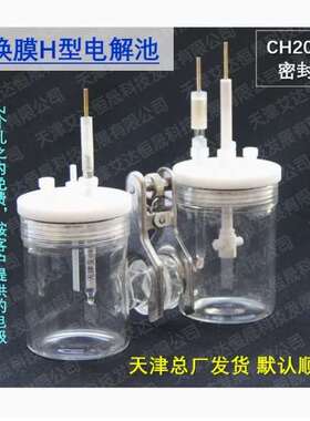 天津艾达恒晟 可换膜H型电解池 CH2010-S 密封款 原厂发货