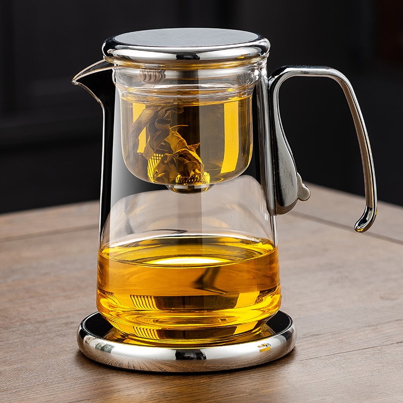 茶水分离飘逸杯泡茶壶磁吸无杆一B键下水过滤冲茶壶办公室懒人茶