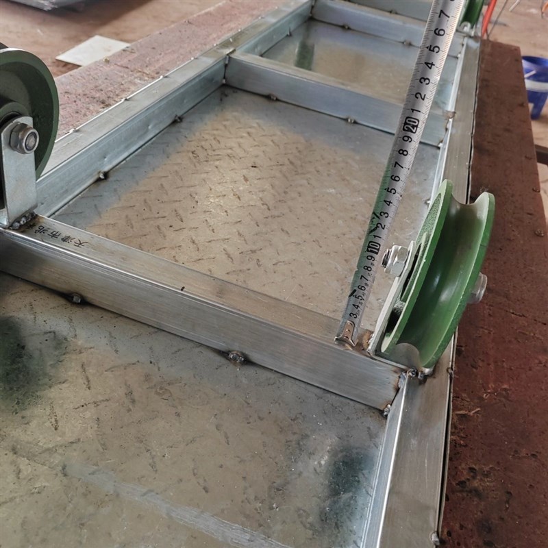 大棚手推轻便实用型镀锌加厚D钢板轨道车轨道运输车农用