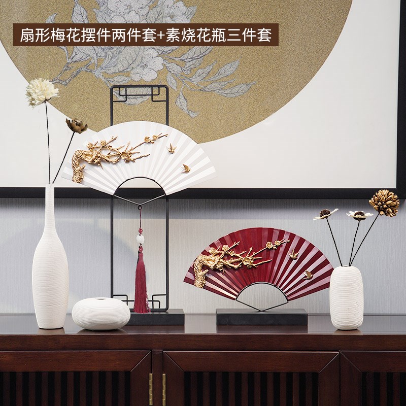 创意陶瓷北欧简约j向日葵花瓶摆件干花客厅玄关电视柜家居软装饰u