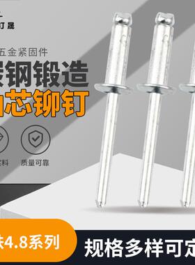 GB12618 DIN7337 GB12617沉头全铁抽芯铆钉开口型平圆头抽芯铆钉