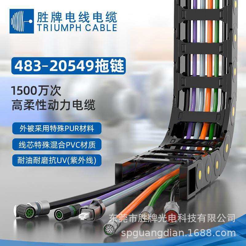 环保阻燃特殊混合PVC绝缘PUR聚氨酯耐弯折1500万次20549耐磨17AWG