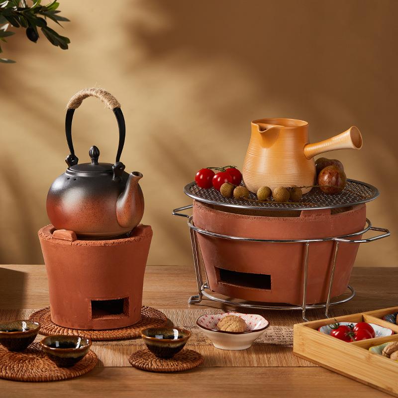 围炉煮茶罐罐茶煮茶器具家用室内户外奶茶陶壶煮茶壶碳炉烤奶套装