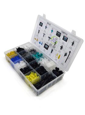 730PCS汽车通用盒装 组合卡扣 17种混合套装 常用全车卡扣HE43