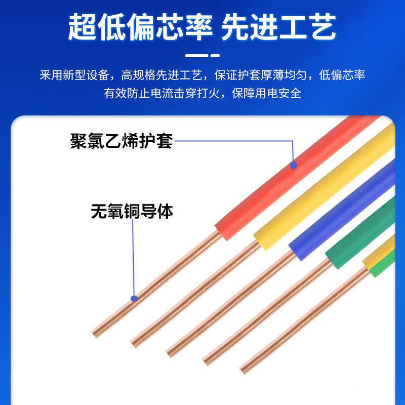 NAN/南牌电线电缆ZC-BV单芯硬线1.5/2.5/4/6平方纯铜阻燃国标家装