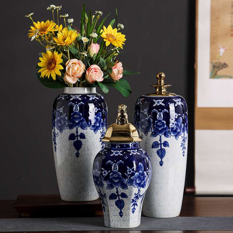 雨彤家居软装饰品陶瓷花器样板间售楼处客厅玄关壁柜餐桌花瓶摆件