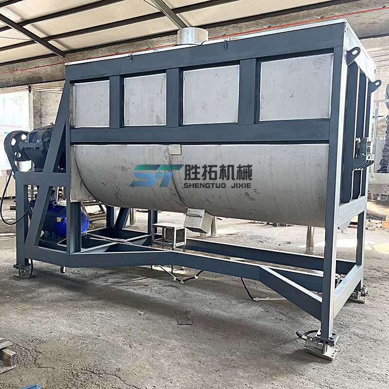 供应河北5立方卧式搅拌机面粉混料机干粉搅拌机膨润土螺带混合机