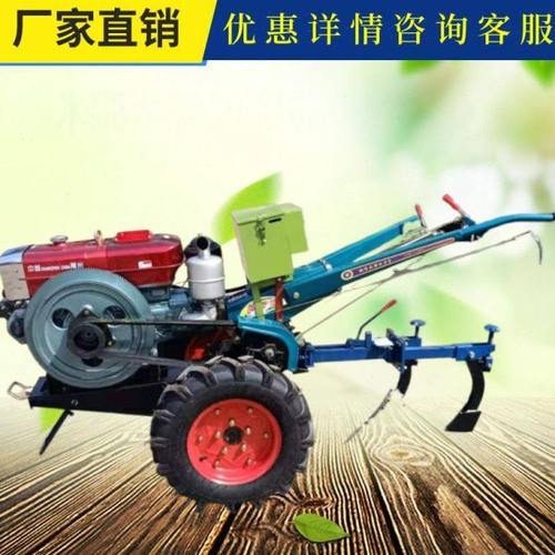 带拖斗小型玉米小麦播种机 旋耕起垄机 可悬挂各种农具手扶拖拉机