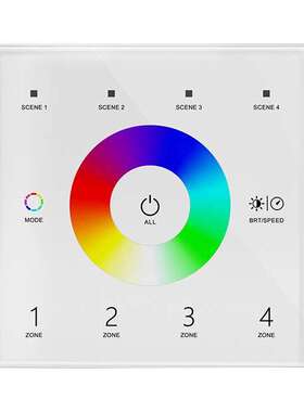 4区 AC100-240V RGB DMX主控触摸面板 T13