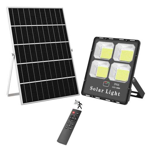 新款雷达感应太阳能投光灯solar flood light 户外庭院广场照明灯