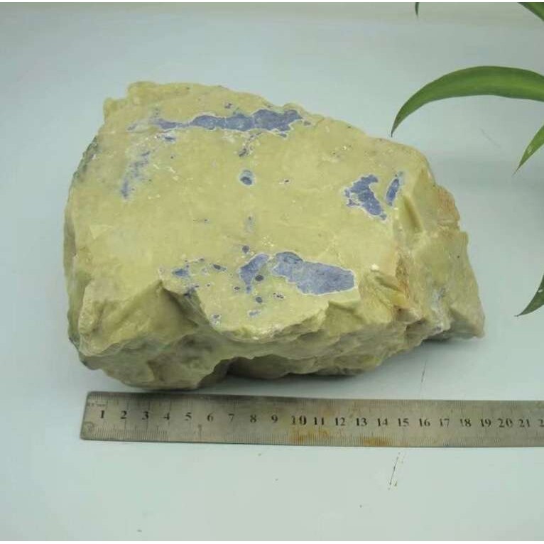 66号青田石蓝带蓝花冻原石石料4.4公斤摆件假山料金石篆刻寿山石