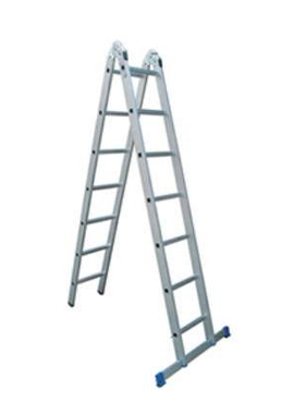 BY002金锚铝合金可折叠两用梯AC51-207 长4090mm高2000mm 7级踏板