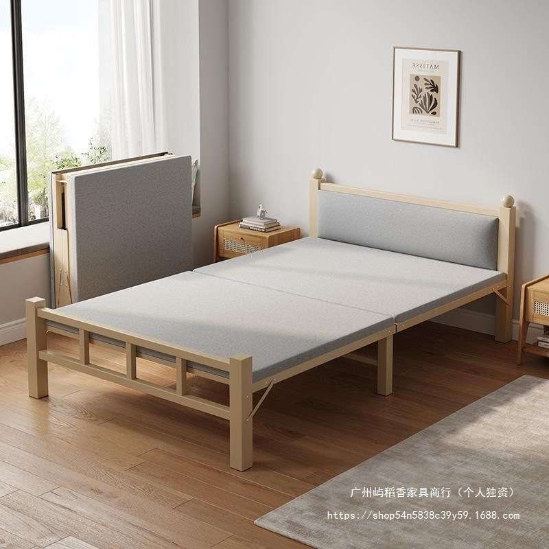 单人家用折叠床简易床办公室午休午睡床成人便携硬板陪护小床铁床