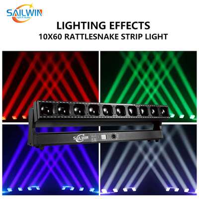 10*60W Zoom LED wall washer bar moving head light RGBW 4in1