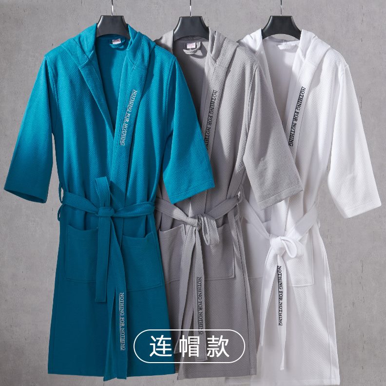 性感睡衣情侣男女浴巾浴袍女成人春夏款四季浴衣睡袍士式吸水速干