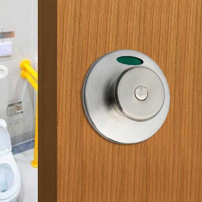 卫浴公共卫生间隔断配件有无人厕所门锁带示五金门锁指套件拉手