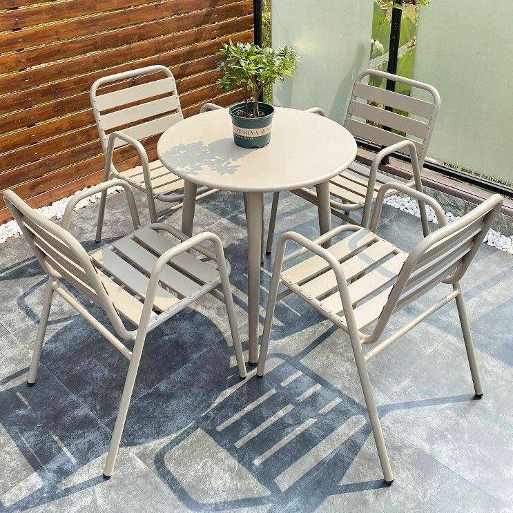 铝合金桌椅户外休闲庭院花园简约网红现代室外露天阳台小茶几组合