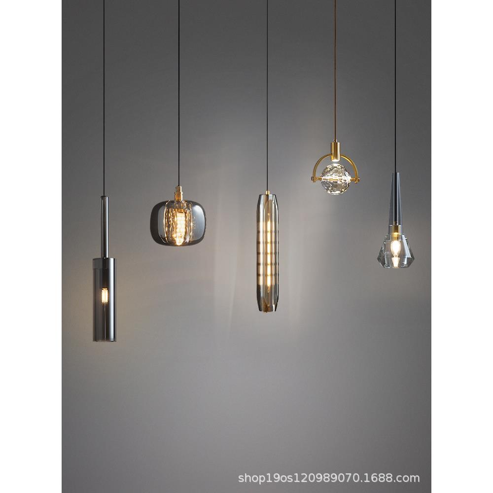 后现代创意客厅吊灯餐厅吧台咖啡厅床头卧室设计师全铜水晶小吊灯