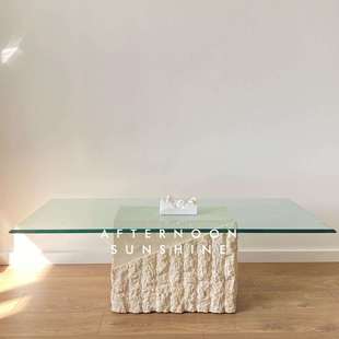 天然黄洞石茶桌玄关台边几摆件梳妆台小户型家具酒店支持款式