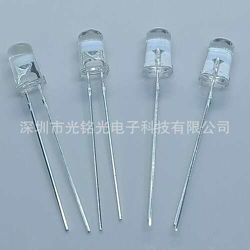 工厂供应 F5/5mm白发紫色长脚 LED发光二极管 圆头白发紫直插灯珠
