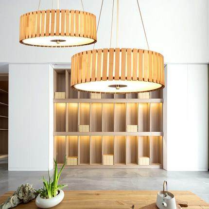 日式吊灯榻榻米灯客厅卧室餐厅竹艺灯具北欧风格民宿客房灯原木色