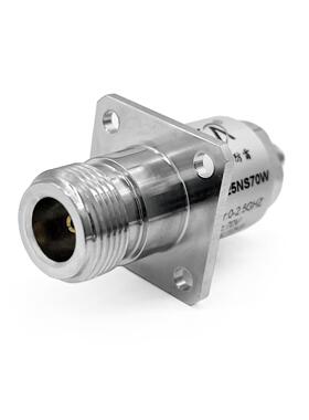 KA25NS70W同轴天馈防雷器N母转SMA母方板双母法兰馈线信号防雷器