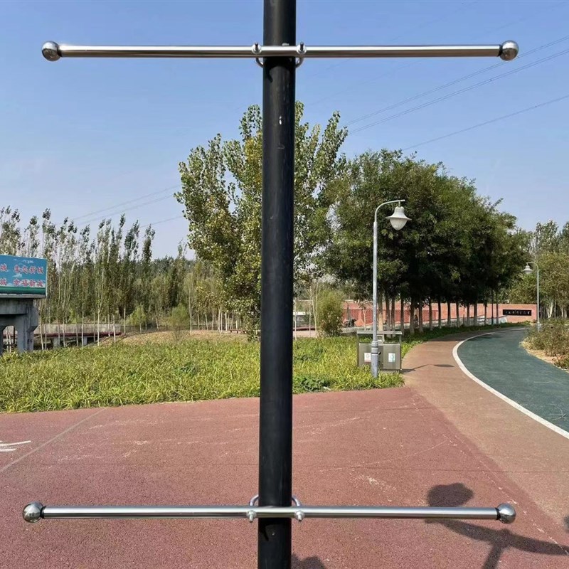 灯杆道旗定制户h外马路小区路灯双面灯杆广告宣传不锈钢灯杆旗架