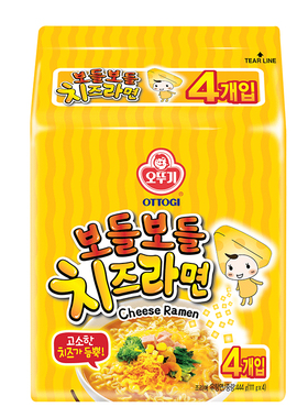 不倒翁芝士拉面原味连包111g*4包 韩国OTTOGI/OTOKI原装进口泡面
