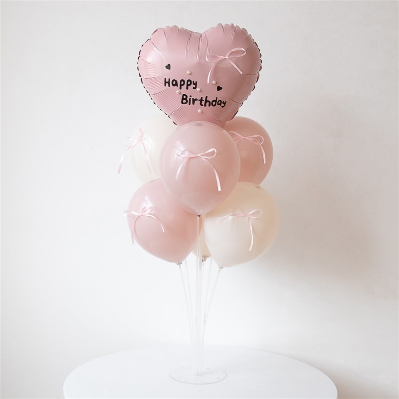 生日气球桌飘仪式感小女孩周岁x快乐场景布置波波球托 托杆装饰氛