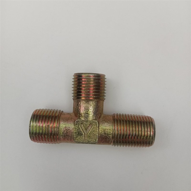 半挂车分泵气室接头m3/8偏型三通接头 弯头刹车阀接头刹车气管接