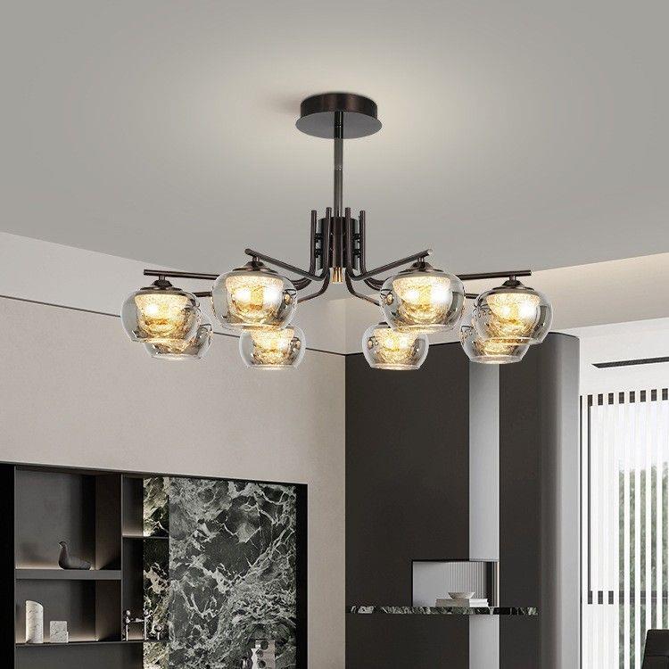 极简客厅吊灯现代简约创意新中式高端轻奢大气餐厅卧室智能遥控灯