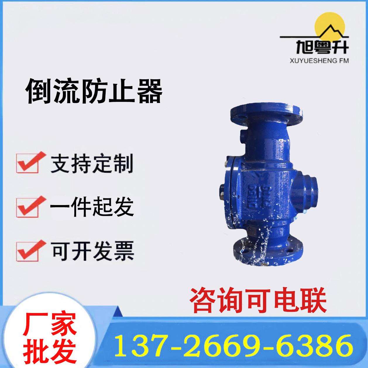 QF41X-16 管路低阻力倒流防污隔断防止器 铸铁法兰管路倒流防止器