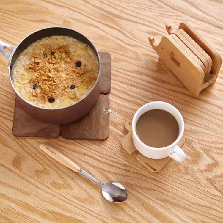 手机托大象茶垫木质杯垫实木厨房桌面北欧盘垫家用实用隔热垫创意