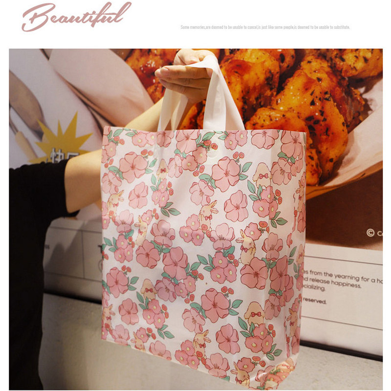 服装店手提袋网红时尚塑料礼品袋特厚粉兔子花饰品袋鞋盒竖手拎袋,包装,礼品袋/塑料袋,淘宝优惠券,粉丝福利购,淘宝优惠卷